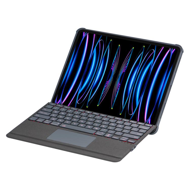 Étui de protection avec clavier Bluetooth rétroéclairé détachable et airbag antichoc aux quatre coins, pour iPad Air 13 2025 / 2024 / Pro 12.9