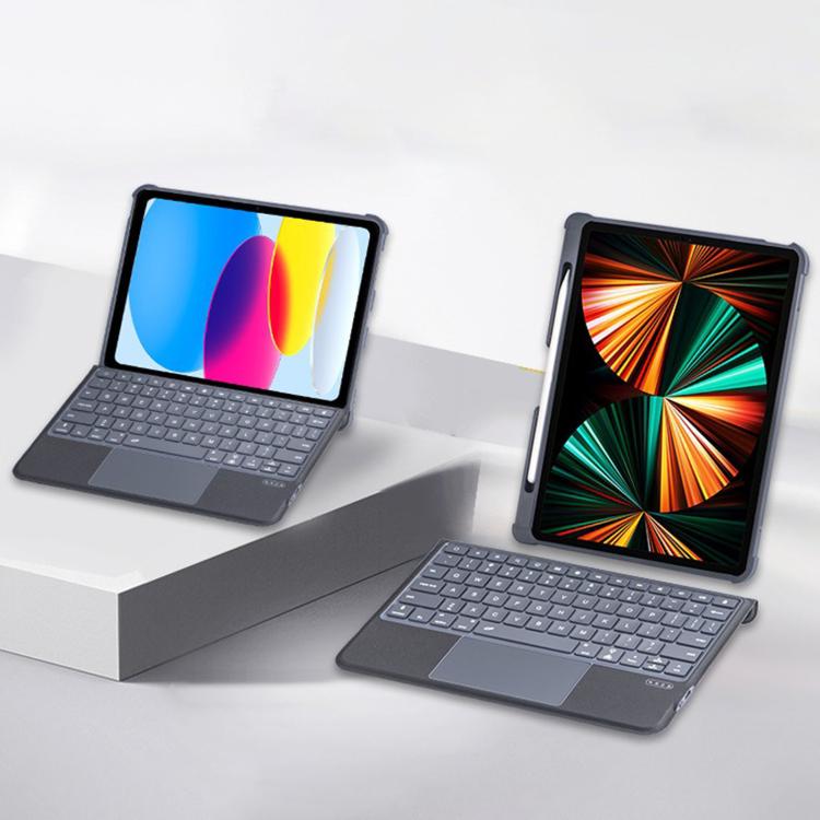 Étui de protection avec clavier Bluetooth rétroéclairé détachable et airbag antichoc aux quatre coins, pour iPad Air 13 2025 / 2024 / Pro 12.9
