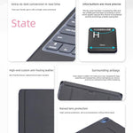 Étui de protection avec clavier Bluetooth rétroéclairé détachable et airbag antichoc aux quatre coins, pour iPad Air 13 2025 / 2024 / Pro 12.9