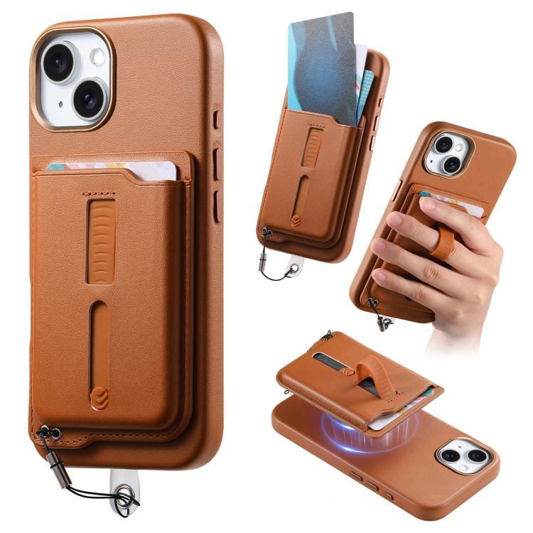 Étui de téléphone avec sac magnétique détachable pour cartes, bague de support et corde anti-perte, pour iPhone 14, pour iPhone 14 Pro, pour iPhone 14 Pro Max