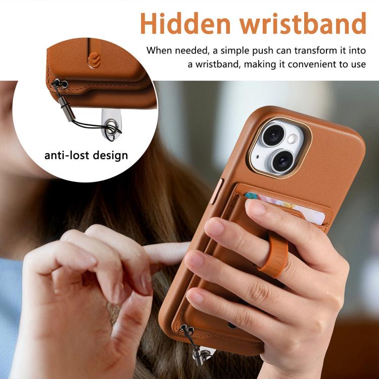 Étui de téléphone avec sac magnétique détachable pour cartes, bague de support et corde anti-perte, pour iPhone 14, pour iPhone 14 Pro, pour iPhone 14 Pro Max