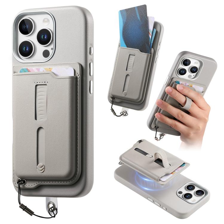 Étui de téléphone avec sac magnétique détachable pour cartes, bague de support et corde anti-perte, pour iPhone 14, pour iPhone 14 Pro, pour iPhone 14 Pro Max
