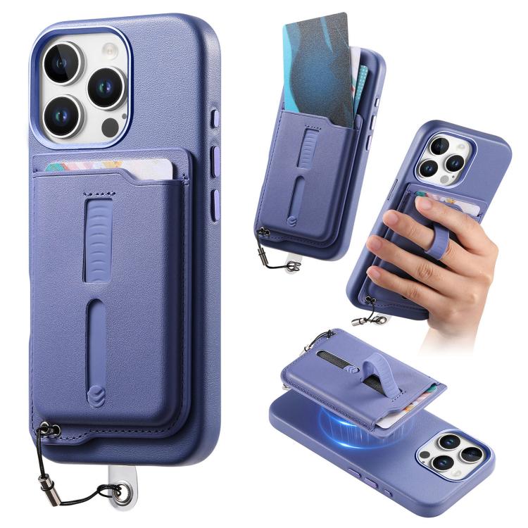 Étui de téléphone avec sac magnétique détachable pour cartes, bague de support et corde anti-perte, pour iPhone 14, pour iPhone 14 Pro, pour iPhone 14 Pro Max