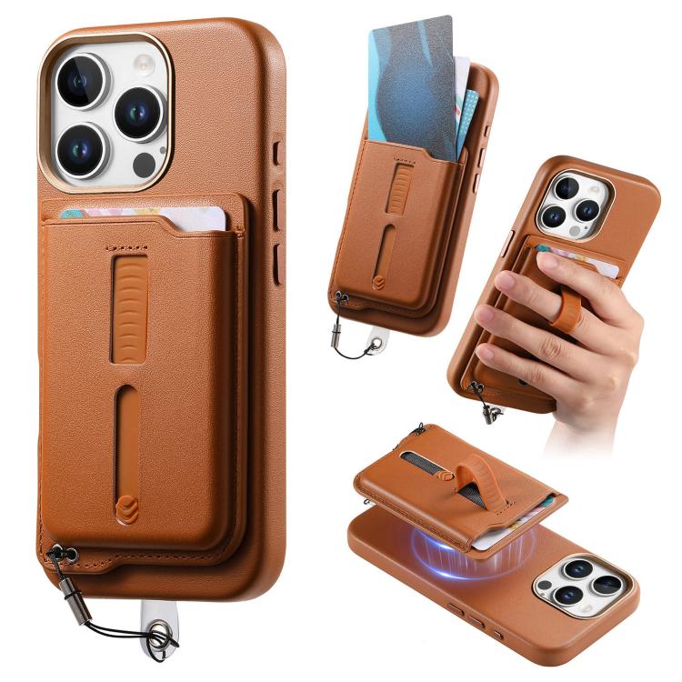 Étui de téléphone avec sac magnétique détachable pour cartes, bague de support et corde anti-perte, pour iPhone 14, pour iPhone 14 Pro, pour iPhone 14 Pro Max