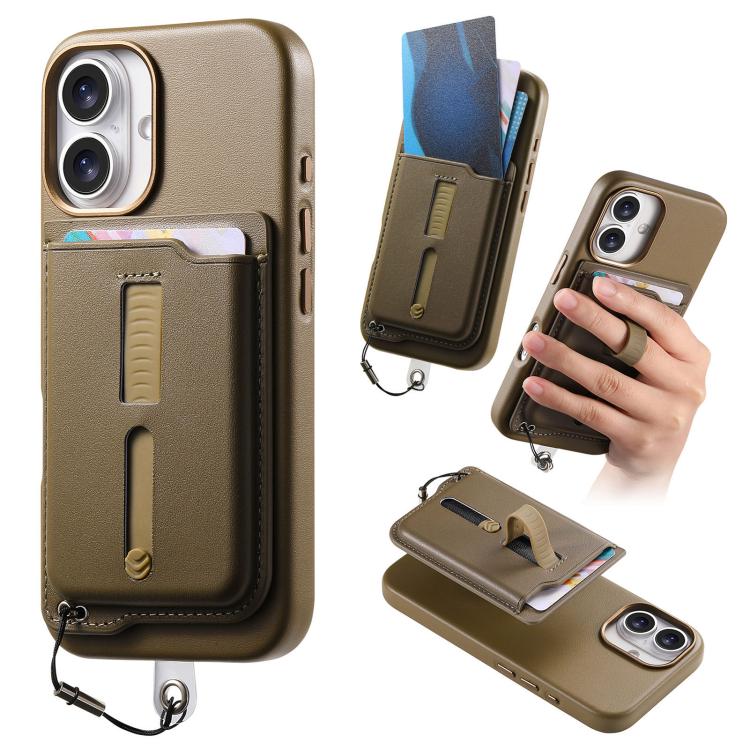 Étui de téléphone avec sacoche magnétique détachable, anneau de maintien et cordon anti-perte, pour iPhone 17e / 16e, pour iPhone 17 Pro Max, pour iPhone 17 Pro, pour iPhone 17, pour iPhone Air, pour iPhone 16 Plus
