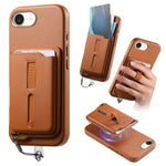 Étui de téléphone avec sacoche magnétique détachable, anneau de maintien et cordon anti-perte, pour iPhone 17e / 16e, pour iPhone 17 Pro Max, pour iPhone 17 Pro, pour iPhone 17, pour iPhone Air, pour iPhone 16 Plus
