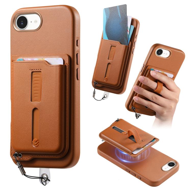 Étui de téléphone avec sacoche magnétique détachable, anneau de maintien et cordon anti-perte, pour iPhone 17e / 16e, pour iPhone 17 Pro Max, pour iPhone 17 Pro, pour iPhone 17, pour iPhone Air, pour iPhone 16 Plus