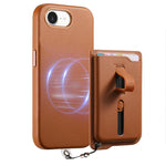 Étui de téléphone avec sacoche magnétique détachable, anneau de maintien et cordon anti-perte, pour iPhone 17e / 16e, pour iPhone 17 Pro Max, pour iPhone 17 Pro, pour iPhone 17, pour iPhone Air, pour iPhone 16 Plus