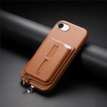 Étui de téléphone avec sacoche magnétique détachable, anneau de maintien et cordon anti-perte, pour iPhone 17e / 16e, pour iPhone 17 Pro Max, pour iPhone 17 Pro, pour iPhone 17, pour iPhone Air, pour iPhone 16 Plus
