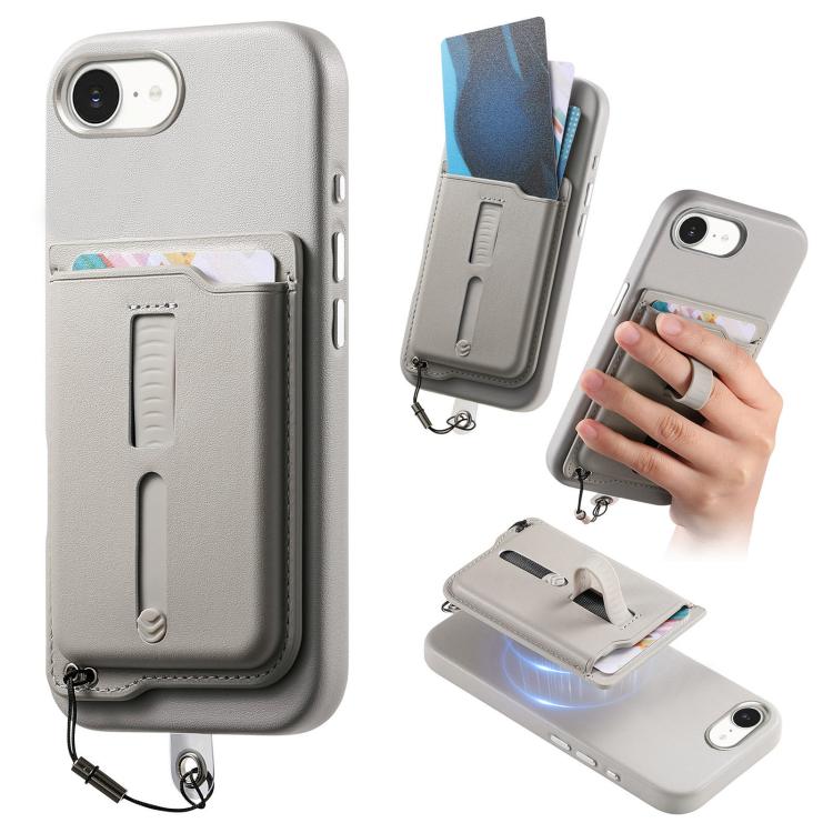Étui de téléphone avec sacoche magnétique détachable, anneau de maintien et cordon anti-perte, pour iPhone 17e / 16e, pour iPhone 17 Pro Max, pour iPhone 17 Pro, pour iPhone 17, pour iPhone Air, pour iPhone 16 Plus