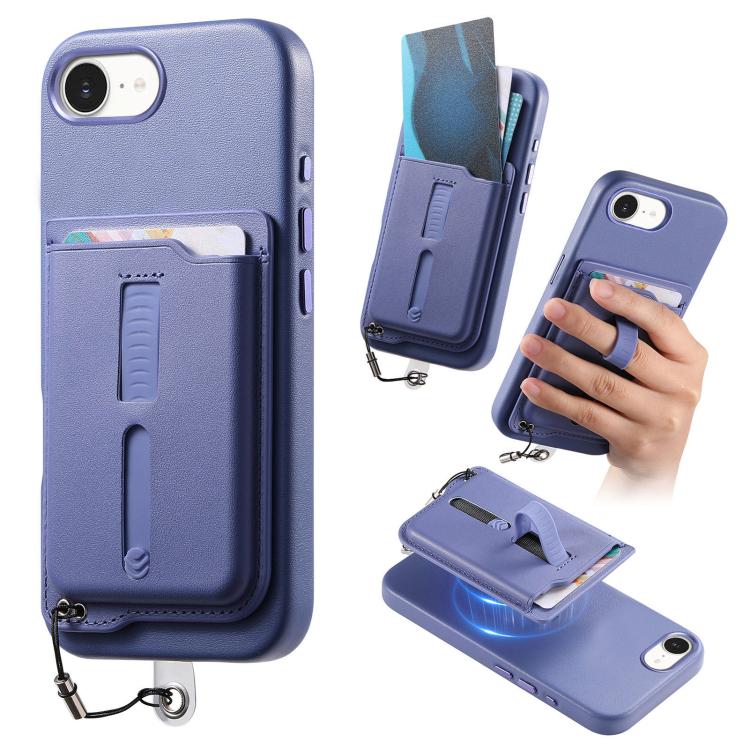 Étui de téléphone avec sacoche magnétique détachable, anneau de maintien et cordon anti-perte, pour iPhone 17e / 16e, pour iPhone 17 Pro Max, pour iPhone 17 Pro, pour iPhone 17, pour iPhone Air, pour iPhone 16 Plus