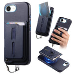 Étui de téléphone avec sacoche magnétique détachable, anneau de maintien et cordon anti-perte, pour iPhone 17e / 16e, pour iPhone 17 Pro Max, pour iPhone 17 Pro, pour iPhone 17, pour iPhone Air, pour iPhone 16 Plus