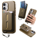 Étui de téléphone avec sacoche magnétique détachable, anneau de maintien et cordon anti-perte, pour iPhone 17e / 16e, pour iPhone 17 Pro Max, pour iPhone 17 Pro, pour iPhone 17, pour iPhone Air, pour iPhone 16 Plus