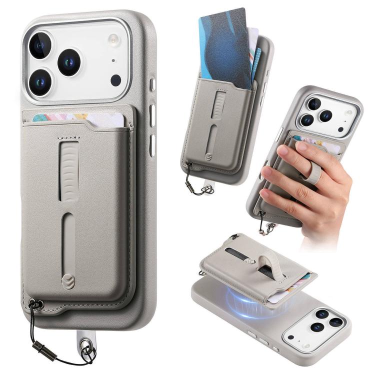 Étui de téléphone avec sacoche magnétique détachable, anneau de maintien et cordon anti-perte, pour iPhone 17e / 16e, pour iPhone 17 Pro Max, pour iPhone 17 Pro, pour iPhone 17, pour iPhone Air, pour iPhone 16 Plus