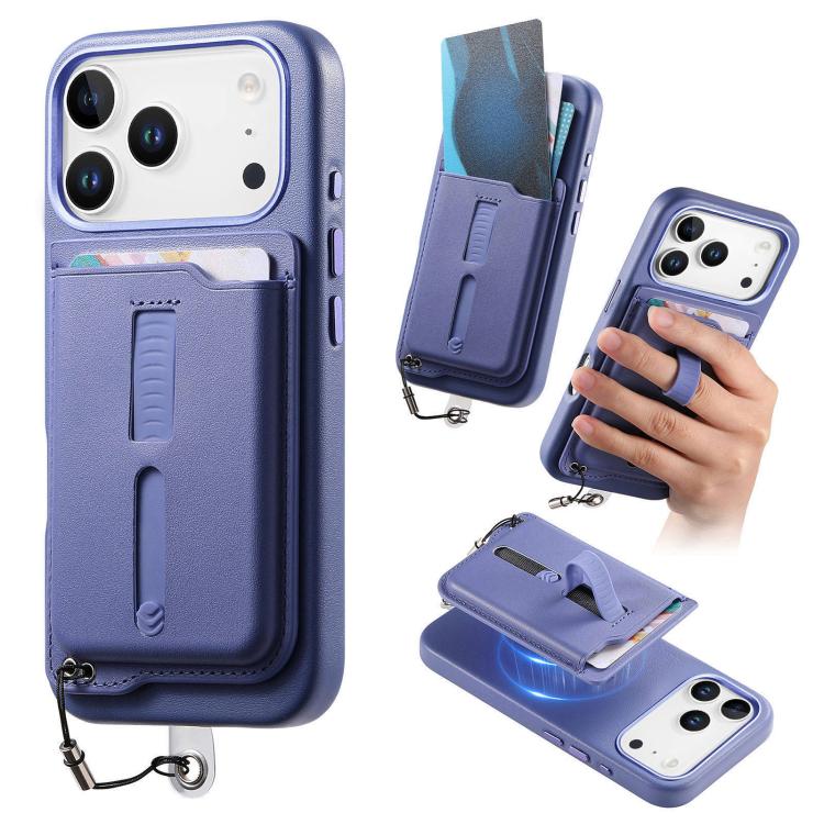 Étui de téléphone avec sacoche magnétique détachable, anneau de maintien et cordon anti-perte, pour iPhone 17e / 16e, pour iPhone 17 Pro Max, pour iPhone 17 Pro, pour iPhone 17, pour iPhone Air, pour iPhone 16 Plus