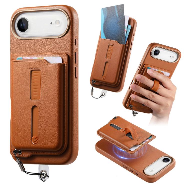 Étui de téléphone avec sacoche magnétique détachable, anneau de maintien et cordon anti-perte, pour iPhone 17e / 16e, pour iPhone 17 Pro Max, pour iPhone 17 Pro, pour iPhone 17, pour iPhone Air, pour iPhone 16 Plus