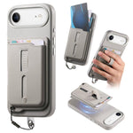 Étui de téléphone avec sacoche magnétique détachable, anneau de maintien et cordon anti-perte, pour iPhone 17e / 16e, pour iPhone 17 Pro Max, pour iPhone 17 Pro, pour iPhone 17, pour iPhone Air, pour iPhone 16 Plus