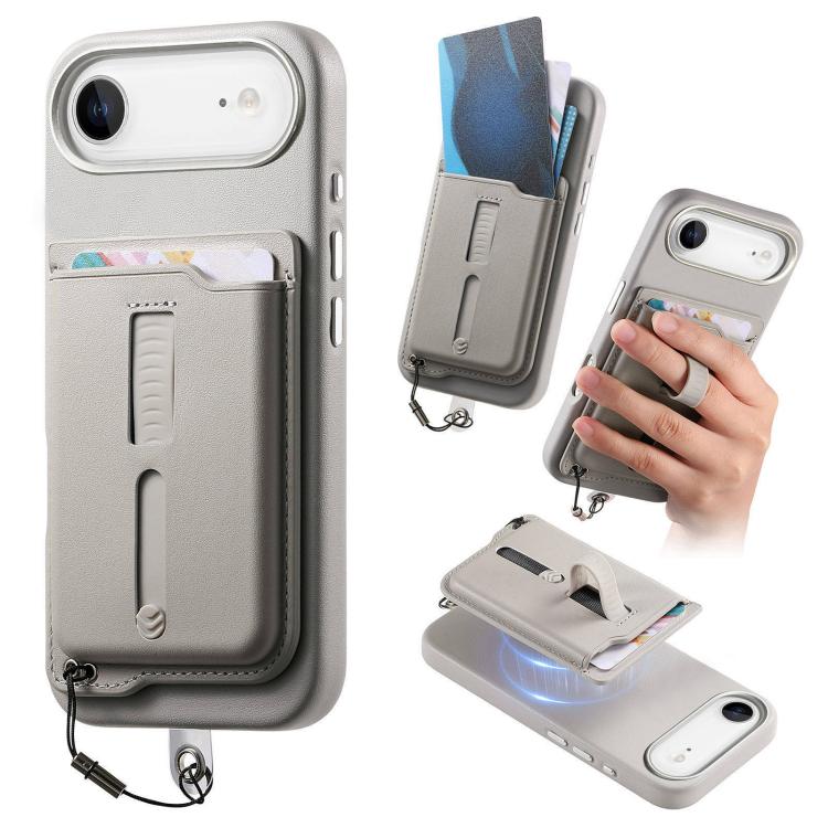 Étui de téléphone avec sacoche magnétique détachable, anneau de maintien et cordon anti-perte, pour iPhone 17e / 16e, pour iPhone 17 Pro Max, pour iPhone 17 Pro, pour iPhone 17, pour iPhone Air, pour iPhone 16 Plus