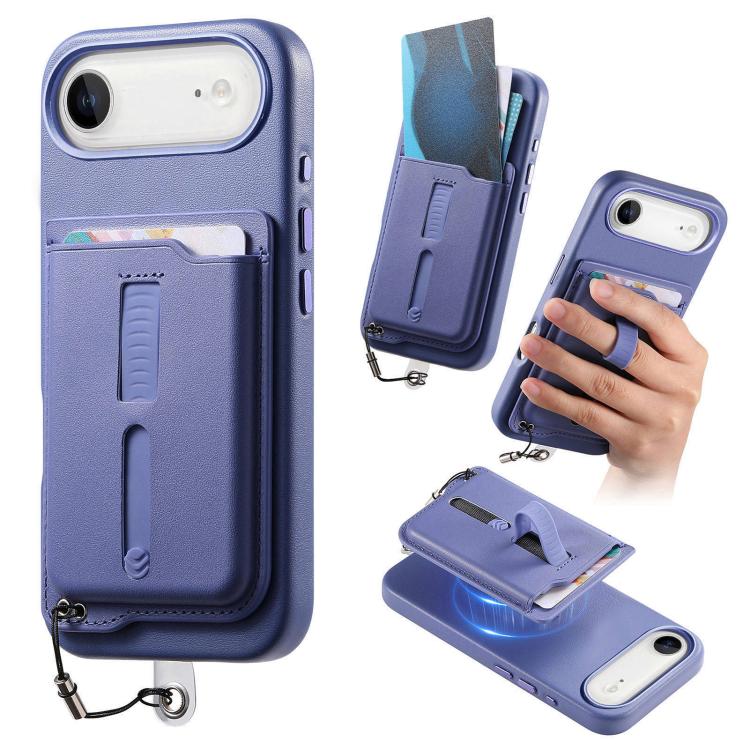 Étui de téléphone avec sacoche magnétique détachable, anneau de maintien et cordon anti-perte, pour iPhone 17e / 16e, pour iPhone 17 Pro Max, pour iPhone 17 Pro, pour iPhone 17, pour iPhone Air, pour iPhone 16 Plus