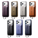 Étui de téléphone avec sacoche magnétique détachable, anneau de maintien et cordon anti-perte, pour iPhone 17e / 16e, pour iPhone 17 Pro Max, pour iPhone 17 Pro, pour iPhone 17, pour iPhone Air, pour iPhone 16 Plus
