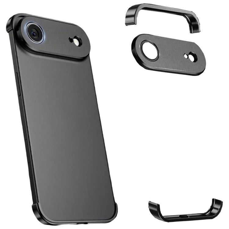 Coque de téléphone antichoc ultra-fine en alliage de titane sans cadre aux quatre coins, pour iPhone 17 Pro Max, pour iPhone 17 Pro, pour iPhone 17, pour iPhone Air