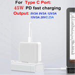 TE-PD46 GaN 100W PD 45W Fully Compatible Charger with Type-C to Type-C Data Cable，US Plug