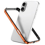 Coque de téléphone antichoc à quatre coins en silicone hybride métallique, pour iPhone 17 Pro Max, pour iPhone 17 Pro, pour iPhone 17, pour iPhone Air