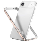 Coque de téléphone antichoc à quatre coins en silicone hybride métallique, pour iPhone 17 Pro Max, pour iPhone 17 Pro, pour iPhone 17, pour iPhone Air