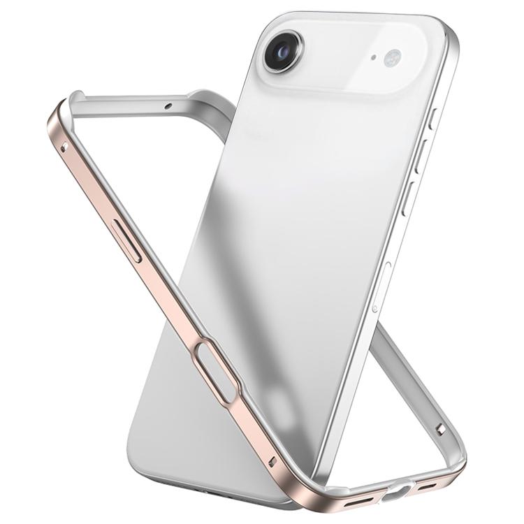 Coque de téléphone antichoc à quatre coins en silicone hybride métallique, pour iPhone 17 Pro Max, pour iPhone 17 Pro, pour iPhone 17, pour iPhone Air