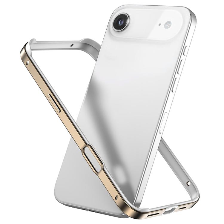 Coque de téléphone antichoc à quatre coins en silicone hybride métallique, pour iPhone 17 Pro Max, pour iPhone 17 Pro, pour iPhone 17, pour iPhone Air