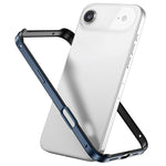 Coque de téléphone antichoc à quatre coins en silicone hybride métallique, pour iPhone 17 Pro Max, pour iPhone 17 Pro, pour iPhone 17, pour iPhone Air