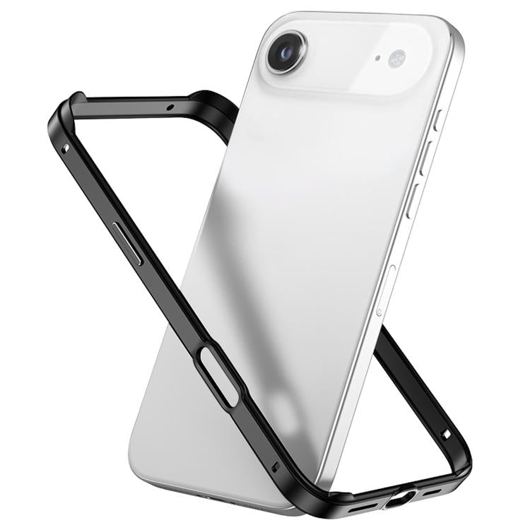 Coque de téléphone antichoc à quatre coins en silicone hybride métallique, pour iPhone 17 Pro Max, pour iPhone 17 Pro, pour iPhone 17, pour iPhone Air