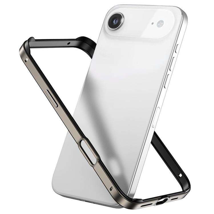 Coque de téléphone antichoc à quatre coins en silicone hybride métallique, pour iPhone 17 Pro Max, pour iPhone 17 Pro, pour iPhone 17, pour iPhone Air