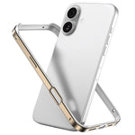 Coque de téléphone antichoc à quatre coins en silicone hybride métallique avec refroidissement, pour iPhone 16 Pro Max, pour iPhone 16 Pro, pour iPhone 16 Plus, pour iPhone 16