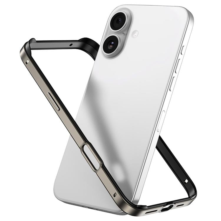 Coque de téléphone antichoc à quatre coins en silicone hybride métallique avec refroidissement, pour iPhone 16 Pro Max, pour iPhone 16 Pro, pour iPhone 16 Plus, pour iPhone 16