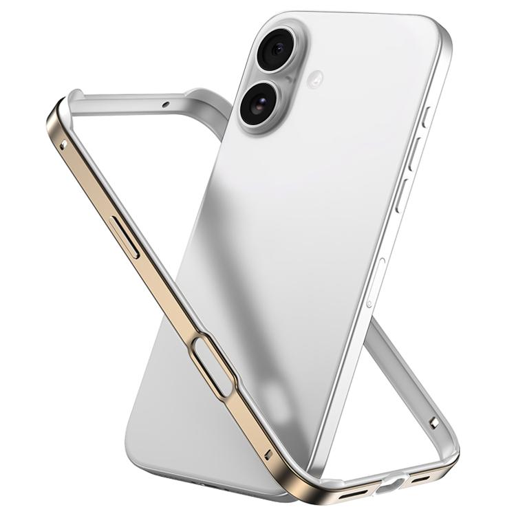 Coque de téléphone antichoc à quatre coins en silicone hybride métallique avec refroidissement, pour iPhone 16 Pro Max, pour iPhone 16 Pro, pour iPhone 16 Plus, pour iPhone 16