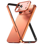 Coque de téléphone mince à bord en silicone hybride en alliage d'aluminium avec cadre d'objectif en métal, pour iPhone 17 Pro Max, pour iPhone 17 Pro