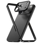 Coque de téléphone mince à bord en silicone hybride en alliage d'aluminium avec cadre d'objectif en métal, pour iPhone 17 Pro Max, pour iPhone 17 Pro