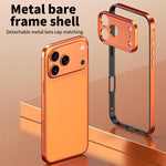 Coque de téléphone mince à bord en silicone hybride en alliage d'aluminium avec cadre d'objectif en métal, pour iPhone 17 Pro Max, pour iPhone 17 Pro