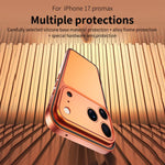 Coque de téléphone mince à bord en silicone hybride en alliage d'aluminium avec cadre d'objectif en métal, pour iPhone 17 Pro Max, pour iPhone 17 Pro