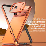 Coque de téléphone mince à bord en silicone hybride en alliage d'aluminium avec cadre d'objectif en métal, pour iPhone 17 Pro Max, pour iPhone 17 Pro