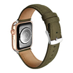 Bracelet de montre en cuir véritable suède double face, pour Apple Watch 46mm / 49mm / 45mm / 44mm, pour Apple Watch 42mm / 41mm / 40mm / 38mm