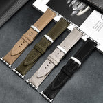 Bracelet de montre en cuir véritable suède double face, pour Apple Watch 46mm / 49mm / 45mm / 44mm, pour Apple Watch 42mm / 41mm / 40mm / 38mm