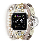 Bracelet de montre en cuir véritable avec pendentif Arbre de Vie, pour Apple Watch 46 mm / 49 mm / 45 mm / 44 mm, pour Apple Watch 42 mm / 41 mm / 40 mm / 38 mm