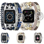 Bracelet de montre en cuir véritable avec pendentif Arbre de Vie, pour Apple Watch 46 mm / 49 mm / 45 mm / 44 mm, pour Apple Watch 42 mm / 41 mm / 40 mm / 38 mm
