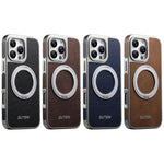 Étui de téléphone magnétique Suteni G6 en Texture Crazy Horse avec Support Rotatif à 360° et Galvanisé, pour iPhone 13 Pro Max, pour iPhone 13 Pro