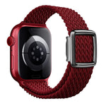 Bracelet de montre en nylon tressé avec boucle magnétique de style moderne, pour Apple Watch 46 mm / 49 mm / 45 mm / 44 mm, pour Apple Watch 42 mm / 41 mm / 40 mm / 38 mm