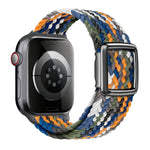 Bracelet de montre en nylon tressé avec boucle magnétique de style moderne, pour Apple Watch 46 mm / 49 mm / 45 mm / 44 mm, pour Apple Watch 42 mm / 41 mm / 40 mm / 38 mm