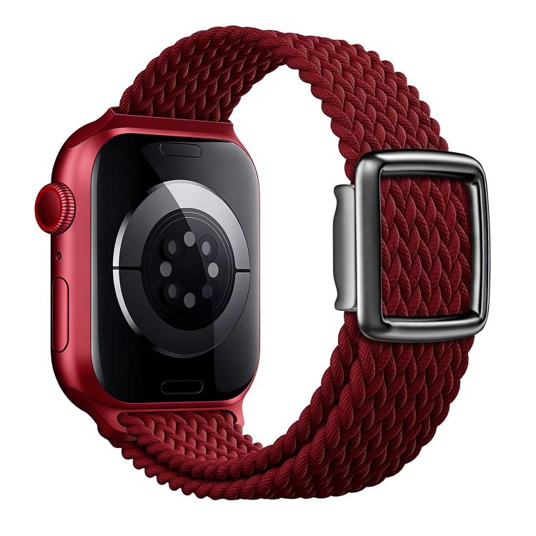 Bracelet de montre en nylon tressé avec boucle magnétique de style moderne, pour Apple Watch 46 mm / 49 mm / 45 mm / 44 mm, pour Apple Watch 42 mm / 41 mm / 40 mm / 38 mm