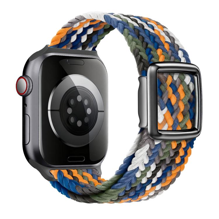 Bracelet de montre en nylon tressé avec boucle magnétique de style moderne, pour Apple Watch 46 mm / 49 mm / 45 mm / 44 mm, pour Apple Watch 42 mm / 41 mm / 40 mm / 38 mm